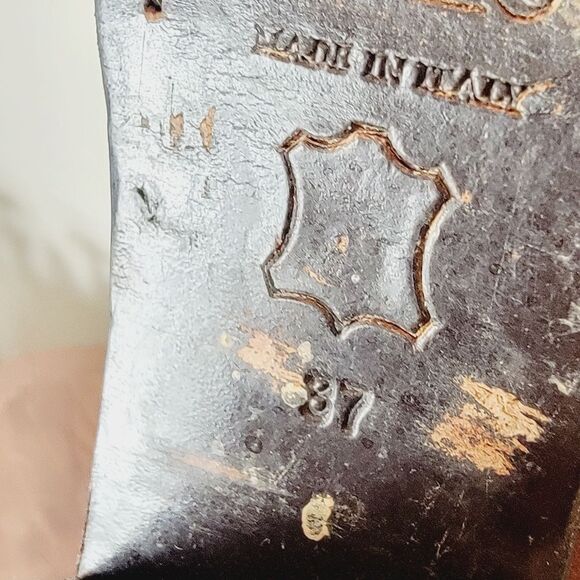 Acne Studios Pistol Brown Burnished Tall Leather Boots Size 37 US 7 - Picture 8 of 12